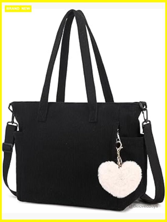 Handbags - Corduroy Tote Bag Women Shoulder Hobo Crossbody Shopping Purses